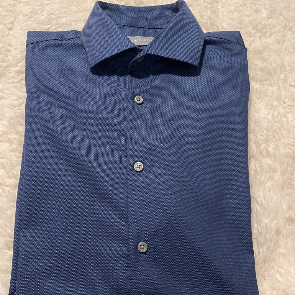 Michael Kors Navy Dress Shirt for Men